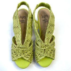 Impo Limeade Wedge Sandals Size 8